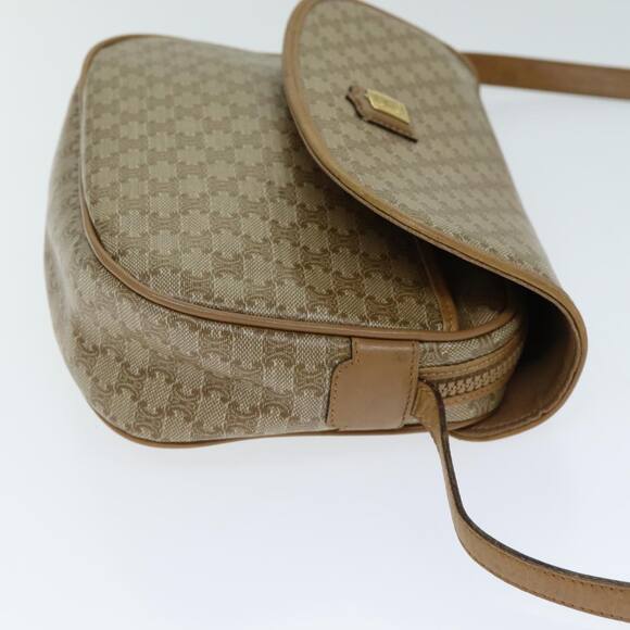 CELINE Macadam Canvas Shoulder Bag Beige - Picture 5 of 13